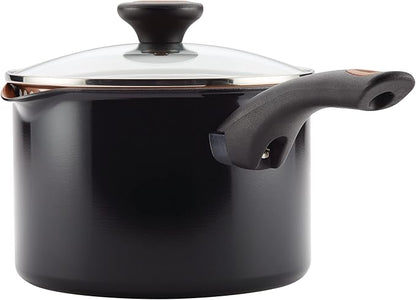 Farberware Glide Nonstick Sauce Pan/Saucepan with Straining and Lid, 3 Quart, (Black) - Image 9