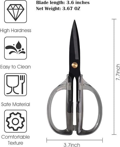 Kitchen Shears Scissors&Sharp Scissors, ARCHIKING 7.7inch Black Titanium Plated Scissor-Meat and Poultry Shears, Dishwasher Safe, Acrylic Handel All Purpose Stainless Steel Utility Scissor Black