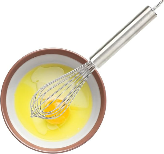 Stainless steel Small whisk for cooking, whisk is crafted with 8 thicker wire diameters, solving the problem that ordinary whisks tend to bend or break during vigorous mixing.(8 inches) by Huakai