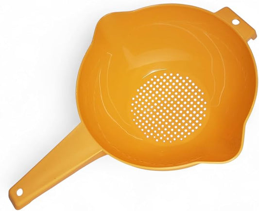 Tupperware 2 Quart Colander Strainer with Handle in Orange by Tupperware