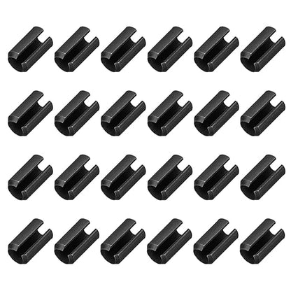 MECCANIXITY 25Pcs Slotted Split Roll Pins 1/2 Inch(12mm) Dia. 3/5 Inch(16mm) Length 65Mn Steel Spring Tension Expansion Dowels for Secure Fastening, Black