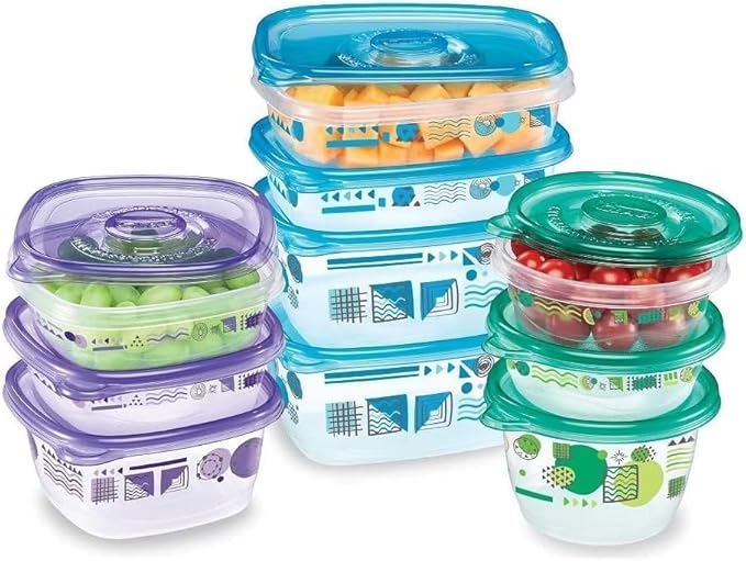 Glad GladWare MatchWare Food Storage Containers with Lids, BPA Free Reusable Plastic 20 Piece Variety Pack for Lunches, Meal Prep, and Leftovers, Leak Resistant, Microwave and Dishwasher Safe - Image 2