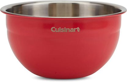 Cuisinart CTG-00-SMB Stainless Steel Mixing Bowls with Lids, Set of 3, Red - Image 3