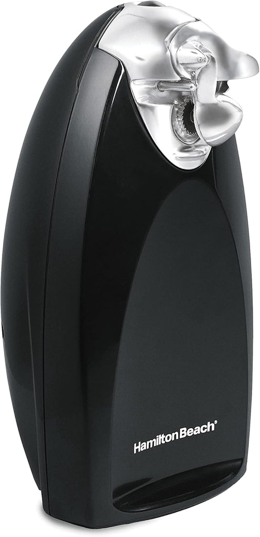 Hamilton Beach Electric Automatic Can Opener with Auto Shutoff, Knife Sharpener, Cord Storage, and SureCut Patented Technology, Extra Tall, Black by HamiltonBeach