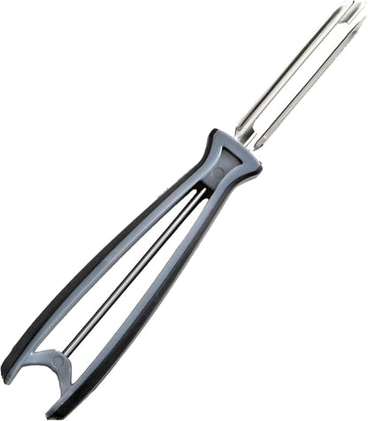 Linden Sweden Soft Grip Peeler - Gray | Rust Resistant Vegetable Peeler with Ergonomic Handle for Safety and Control | Dishwasher Safe Potato Peelers for Kitchen Made in Sweden | 9"L x 2.5"W | 6.5" by LindenSweden