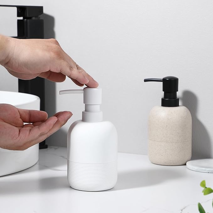 GalDal Soap Dispenser White,Hand Soap Lotion Dispenser for Bathroom Countertop,Soap Dispenser for Kitchen. - Image 3