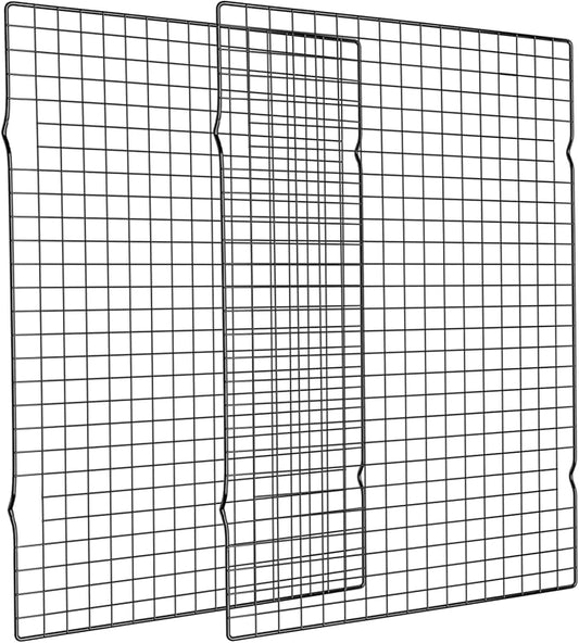 Briout Cooling Rack for Baking, 2-Pack 16x10 Inches Baking Rack, Thick Wire Cookie Rack for Cooking, Roasting, Grilling, Drying, Oven Safe, Fits Half Sheet Pan, Black by Briout
