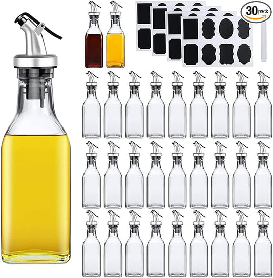 Accguan Oil Dispenser,6oz Leakproof Olive Oil Dispenser,Set with Sticker and Pen,Suitable for Storing Olive Oil, Vinegar and Other Liquids (30 PCS) by Accguan