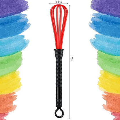 12 Pack Hair Color Whisk Mini Whisk for Hair Dye Color Mixing Christmas Gifts 7 x 1.2 in Salon Barber Plastic dressing Dye Kitchen Baking Cooking Mixer Tool - Image 2