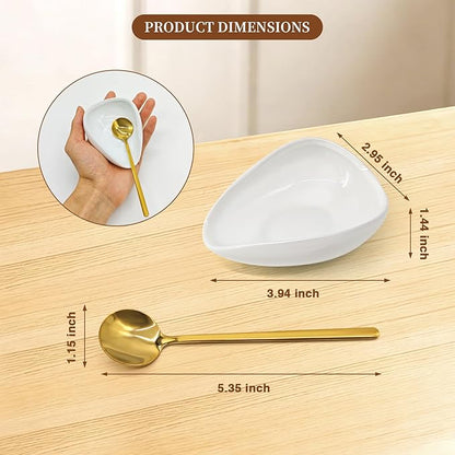 Coffee Spoon Rest, Small Ceramic Coffee Spoon Holder for Coffee Bar, White Mini Spoon Rest for Coffee Station Counter - Image 4