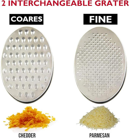 Cheese Grater Citrus Lemon Zester with Food Storage Container & Lid - Perfect For Hard Parmesan Or Soft Cheddar Cheeses, Ginger, Vegetables, Butter, Chocolate & Nutmeg (Red)
