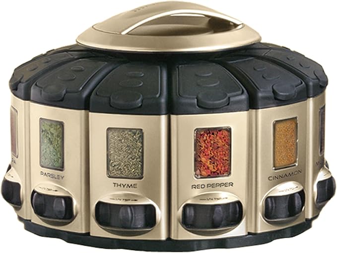 KitchenArt 57010 Select-A-Spice Auto-Measure Carousel Professional Series, Satin by KitchenArt