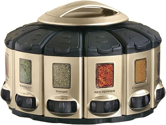 KitchenArt 57010 Select-A-Spice Auto-Measure Carousel Professional Series, Satin by KitchenArt