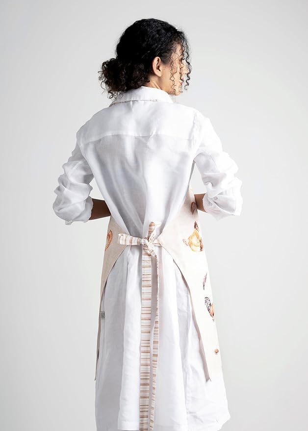Maison d' Hermine 100% Cotton Apron for women with Pocket Kitchen Chef Apron for Men Cooking Mothers Day Gifts