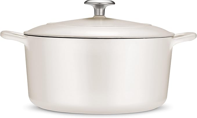 Tramontina Bestow Enameled Cast Iron Dutch Oven Pot with Lid, Round 5.5-quart, Matte White - Image 4