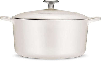 Tramontina Bestow Enameled Cast Iron Dutch Oven Pot with Lid, Round 5.5-quart, Matte White - Image 4