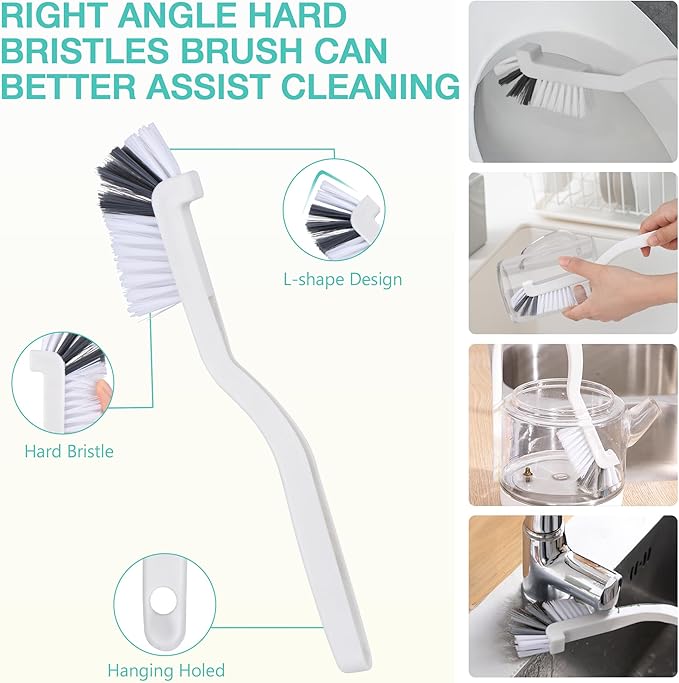 Crevice Cleaning Brush,12 Pcs Cleaning Supplies Cleaning Brush Tools,Hard Bristle Cleaning Brushes for Household Use Bathroom Tiles Kitchen Corner,Sink,Teapot, Bottle,Blender Practical and Durable - Image 6