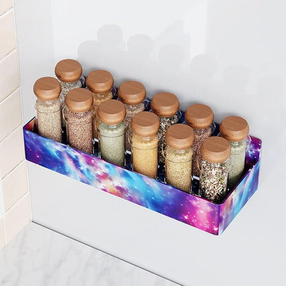 Mystozer Magnetic Spice Rack for Refrigerator, Kitchen Organizer and Storage Shelf, Starry Sky(4 Pack) - Image 4