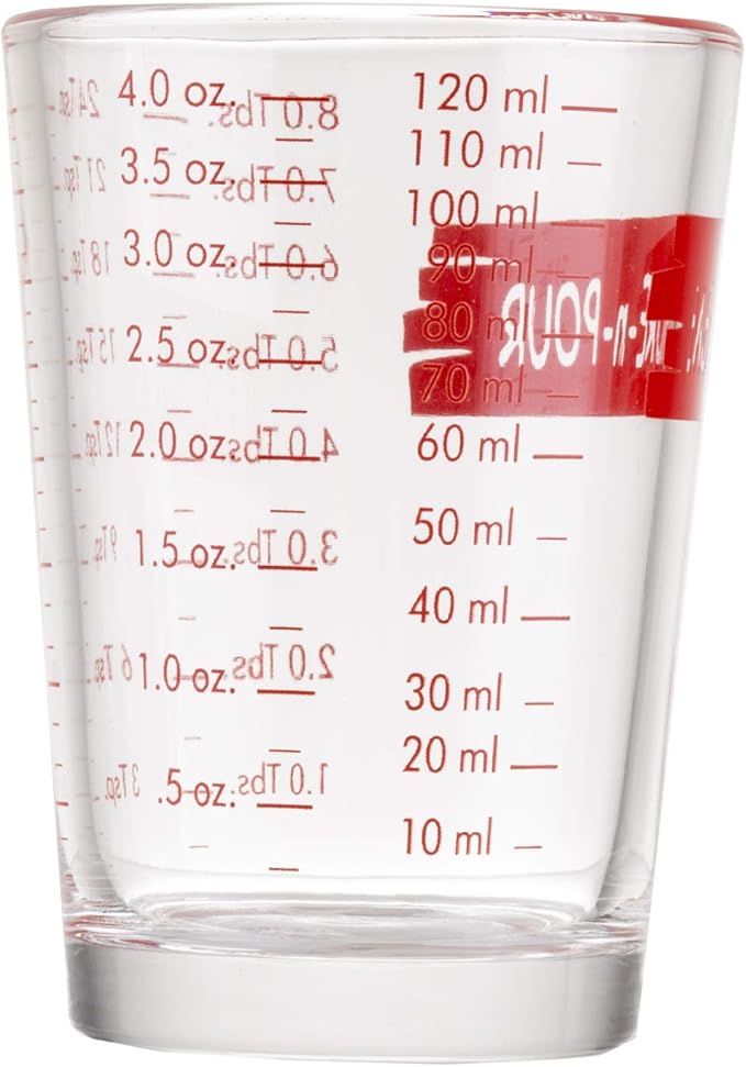 Tablecraft H1433T Measuring Cup Measure-N-Pour, 4 oz, Clear - Image 3