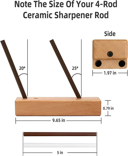 4-Rod Turn Box, Ceramic Sharpener Rod from Kitchen Sharpening Tool, Portable Manual Ceramic Sharpening Rod - Image 2