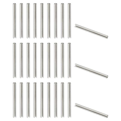 PATIKIL Slotted Spring Pin, 50 Pcs 1/8" x 1-3/8" (3.2mm x 35mm) 304 Stainless Steel Split Roll Pins Spring Dowel for Home Improvement Automotive Machine Repair, Silver