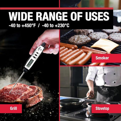 CDN Waterproof Digital Cooking Thermometer Instant Read 2.75" Stainless Shatterproof Ideal for Meat, Poultry, BBQ NSF Certified DT450X - Image 4