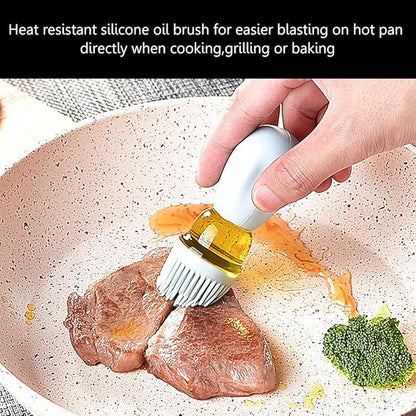 TINMIX Oil Dispenser with Brush - Glass Olive Oil Dispenser for Kitchen, 2 IN 1 Oil Dispenser Bottle with Silicone Basting Brush for Cooking Vinegar Sauce BBQ Grill Frying, T-OB21, Green - Image 6