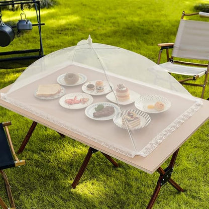 Mesh Food Cover, SPANLA 7 Pack Food Covers for Outside 1 Extra Large (41"X27") & 6 Standard (17"X17") Mesh Food Covers for Outdoors, Food Nets, Food Tents Outdoor, Reusable and Collapsible - Image 6