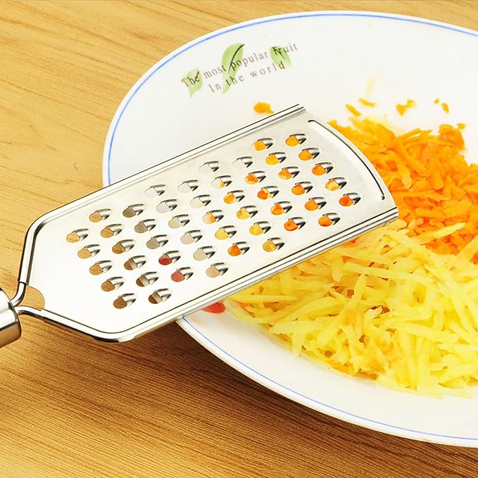 Cheese Grater, 9.4 Inch x 2.2 Inch Stainless Steel Vegetables Zester for Vegetables, Cheese, Fruits and Lemon (1) - Image 3