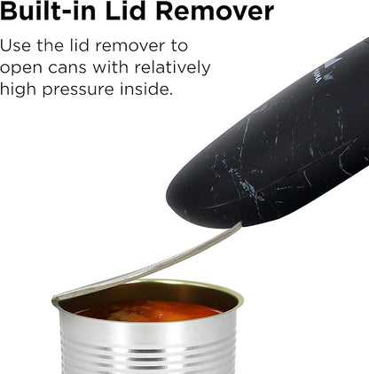 Kitchen Mama Auto 2.0 Electric Can Opener: Blade Opens Almost Any Can Pop or Soda Can - Automatic, Hands Free, Safe, Smooth Edge, Lid Remover, Battery Operated, Cordless, YES YOU CAN (Marble Black) - Image 3