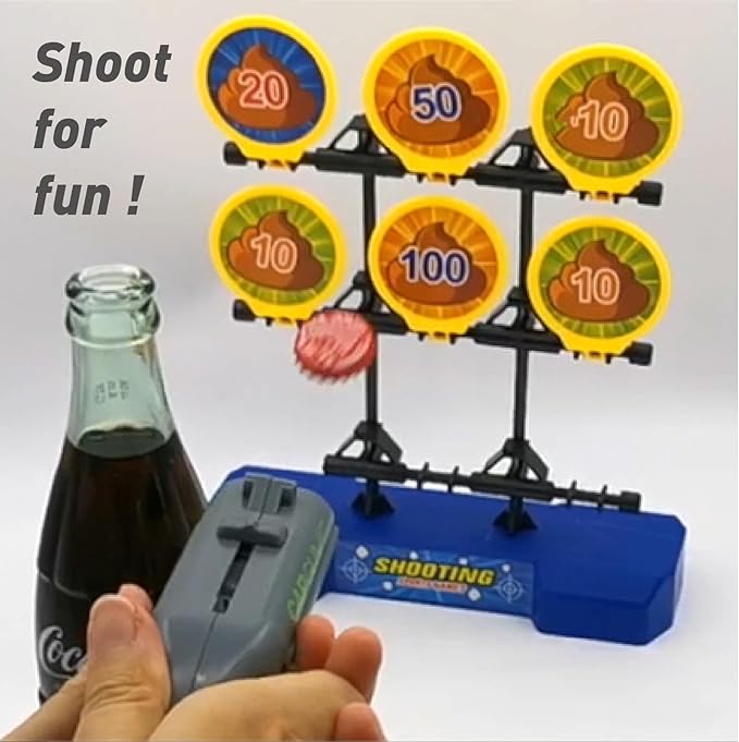 cap gun bottle opener launcher shooter funny shooting gun creative beverage bottle opener, suitable for party games, family gatherings, outdoor barbecues (2pc black red)