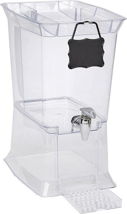Buddeez Tritan™ Beverage Dispenser with Party Top Lid and Drip Tray - 3 Gallon Drink Dispenser - Drink Dispenser - BPA Free
