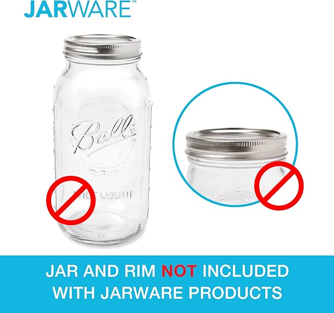 Jarware Stainless Steel Oil Cruet Lid, Regular Mouth Mason Jar Pour Spout Lid