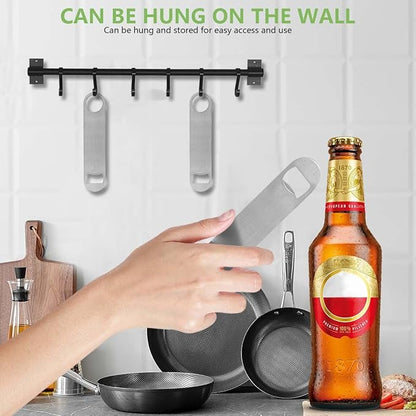 KISEER Heavy Duty Stainless Steel Flat Bottle Opener, 6 Pack Beer Bottle Opener for Kitchen, Bar or Restaurant - Image 5