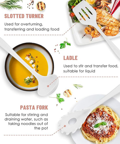 Kitchen Utensils Set-12 Pieces Silicone Cooking Utensils Set (Dishwasher Safe) 392°F Heat Resistant Spatula Set,Kitchen Utensil Set for Nonstick Cookware,Best Kitchen Tools with Holder - Image 6