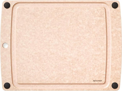 Epicurean All-In-One Cutting Board with Non-Slip Feet and Juice Groove, 17.5" × 13", Natural/Black by Epicurean