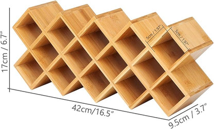 Phyllia Bamboo Spice Rack Organizer 4-Tier Countertop Organiser, Criss-Cross Kitchen cabinet Free-Standing Countertop Storage shelf Fit for Spice Jar, Can, Bottle (Jars Not Include) - Image 4
