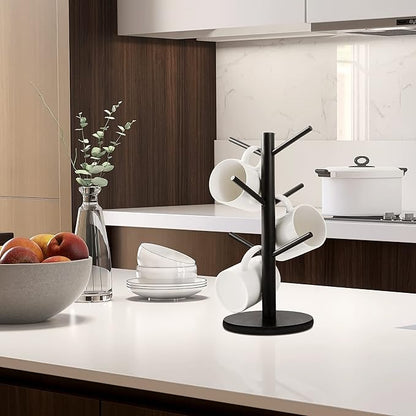 MyLifeUNIT Mug Holder Tree, Coffee Cup Holder with 6 Hooks (Black) | MyLifeUNIT, Mug Holder Tree, Coffee Cup Holder, 6 Hooks, Black - Image 3