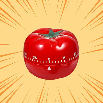 Cute Tomato Shape Kitchen Cooking Timer Kitchen 360 Degree Rotating Craft Mechanical Wind Up 60 Minutes Timer