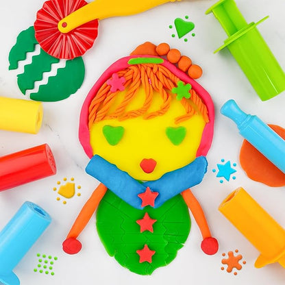 Dough Tools Kit – 12-Piece Dough Play Tools Set with 5 Extruders, Scissors, Rollers, Rolling Pins, Cutters for Kids Ages 3+ - Image 5