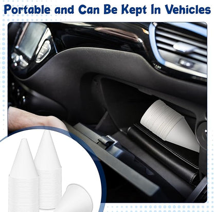 SiliFine 50 Pcs Paper Funnels for Motor Oil 6 oz Disposable Engine Oil Funnel for Gas Car Change Cone Fluid Automotive Use Dispensers or Kitchen Filling Bottle