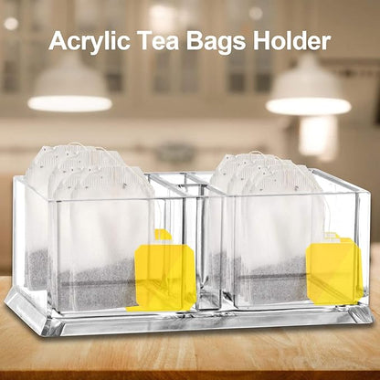 Coffee Sugar Bags Holder for Drink Packet Organizer,5.8x3.2x2.36 inch Tea Bag Sugar Caddy Dispenser Storage Box for Coffee Sugar Packet Stirrers Straws Holder,Home Restaurant Countertops Container - Image 3