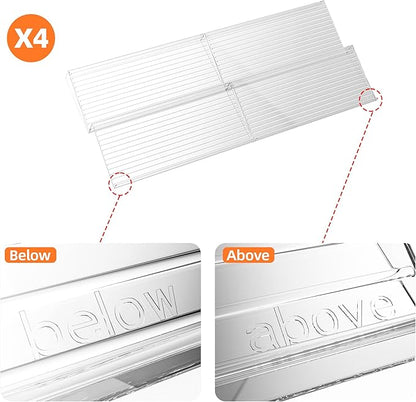 MUDEELA Clear Spice Drawer Organizer, 4 Tier (4 Packs) Spice Rack for Drawer, Expandable From 11" to 22" Kitchen Seasoning Organizers and Storage for Drawer (Jars not included) - Image 5