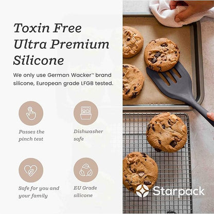 Starpack 'Stir & Serve' Silicone Cooking Utensils Set (5 Pcs) - 10.5" - Kitchen Utensil Set Heat Resistant to 600°F - Kitchen Utensils for Nonstick Cookware - Silicone Utensil Set for Mixing & Cooking - Image 6