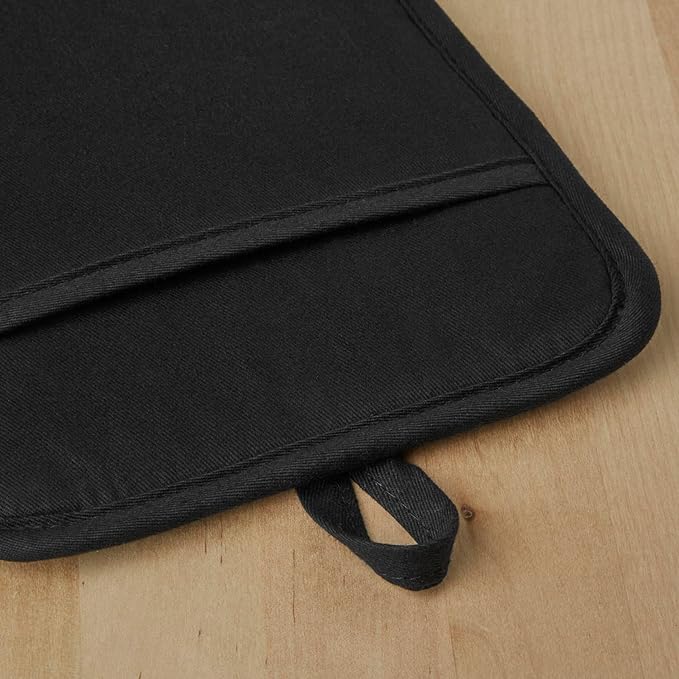 KITCHENAID Ribbed Soft Silicone Pot Holder 2-Pack Set, Matte Black, 7"x9" - Image 3