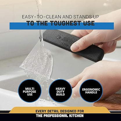 Dexter-Russell 6” x 3” Dough Cutter/Scraper – S196B, Stainless Steel Blade with Black Textured Handle, Sani-Safe Series, NSF Certified, Made in USA - Image 6