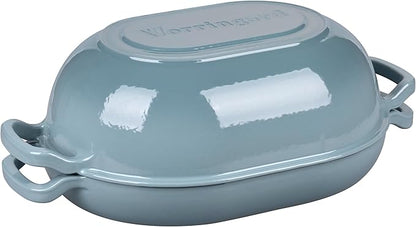 VORRINGARD Enameled Cast Iron Sourdough Bread Oven, Dutch Oven, Loaf Cast Iron Bread Pan for Homemade Bread Baking, Meatloaf Pan with Lid, 7QT, Sea Salt - Image 8