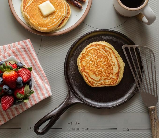 Lodge Cast Iron Set - 5-Piece Set - Pre-Seasoned Kitchen Set - Skillets, Griddle & Dutch Oven Included - PFAS-Free Non-Toxic Cookware - Image 6