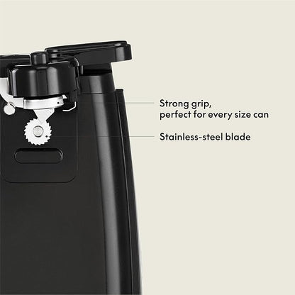 bella Electric Can Opener and Knife Sharpener,Removable Cutting Lever,Cord Storage,Stainless Steel Blade,Black,(Pack of 4) - Image 3
