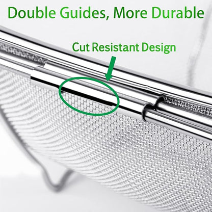 Tiawudi 6-Quart Large Over The Sink Colander, Heavy Duty 40% Thicker 18/8 Stainless Steel Fine Mesh Strainer Basket with Expandable Rubber Grip Handles - Strain, Drain, Rinse Fruits, Vegetables - Image 5
